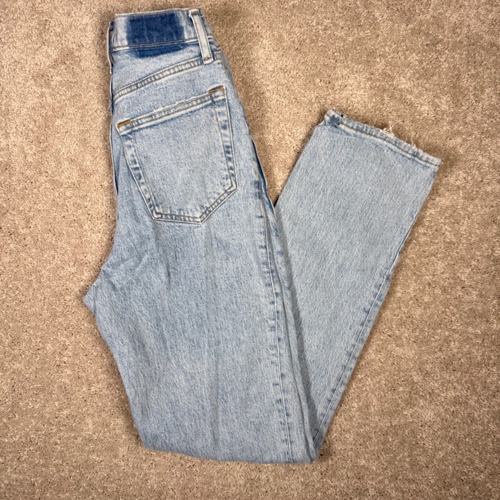 Abercrombie & Fitch 90s Straight Ultra High Rise Curve Criss Cross Jeans 26 2R